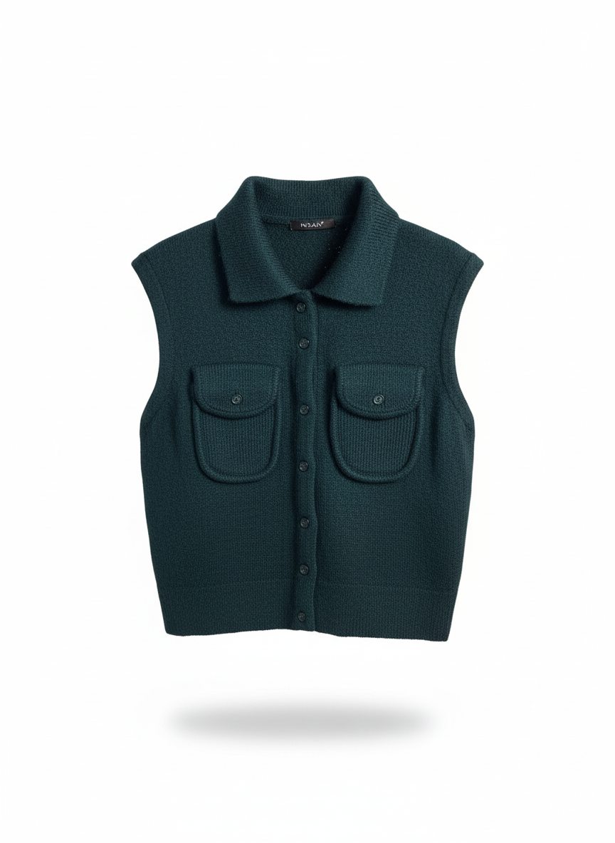 Pocket Detail Knit Top