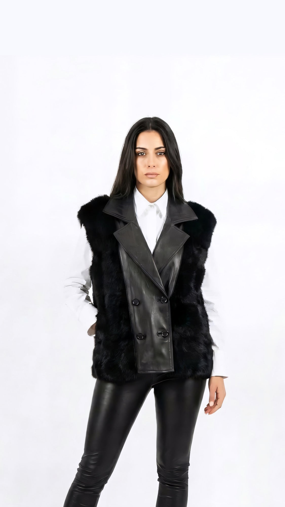 Natural Leather & Fur Jacket