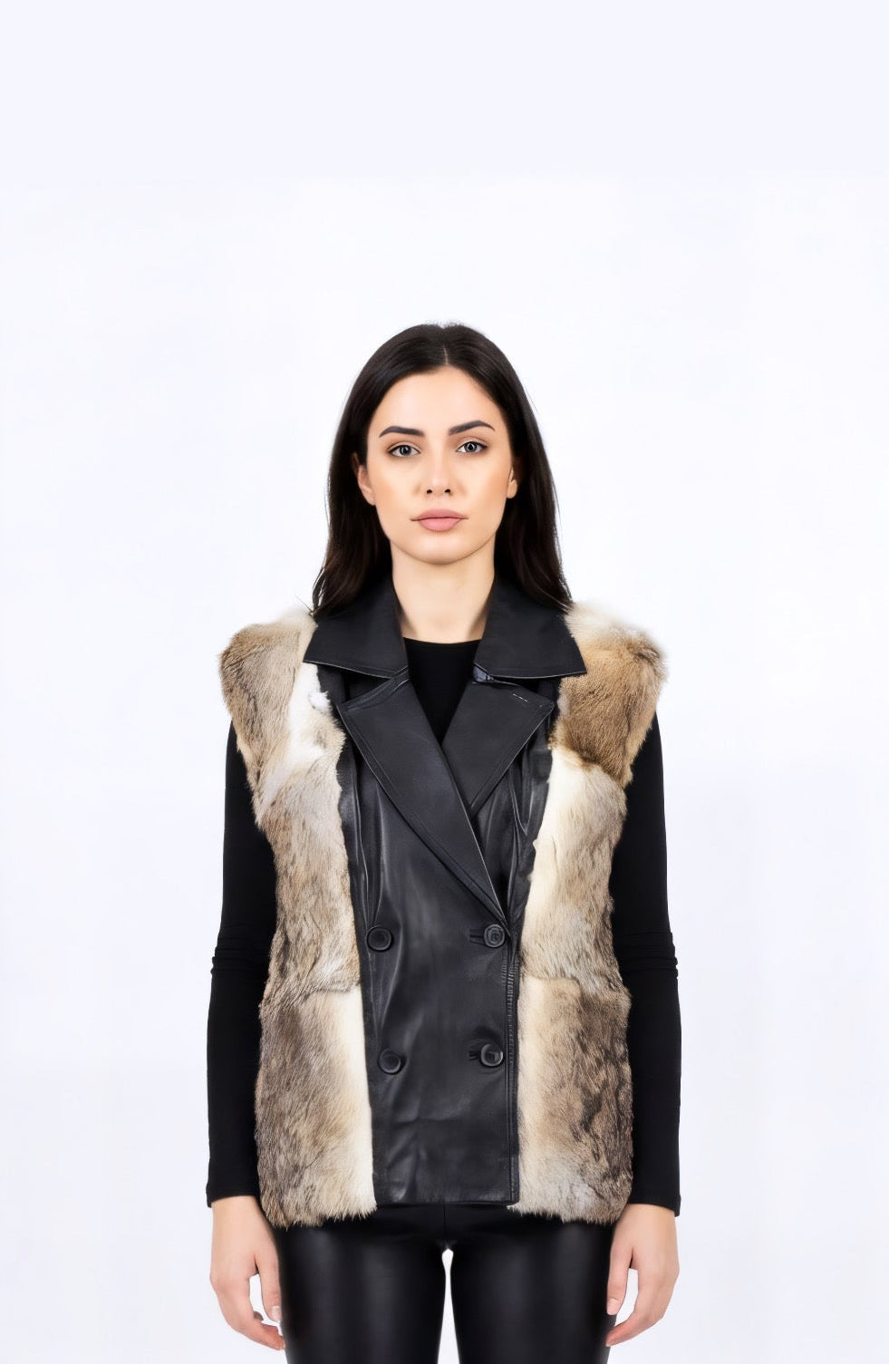 Natural Leather & Fur Jacket