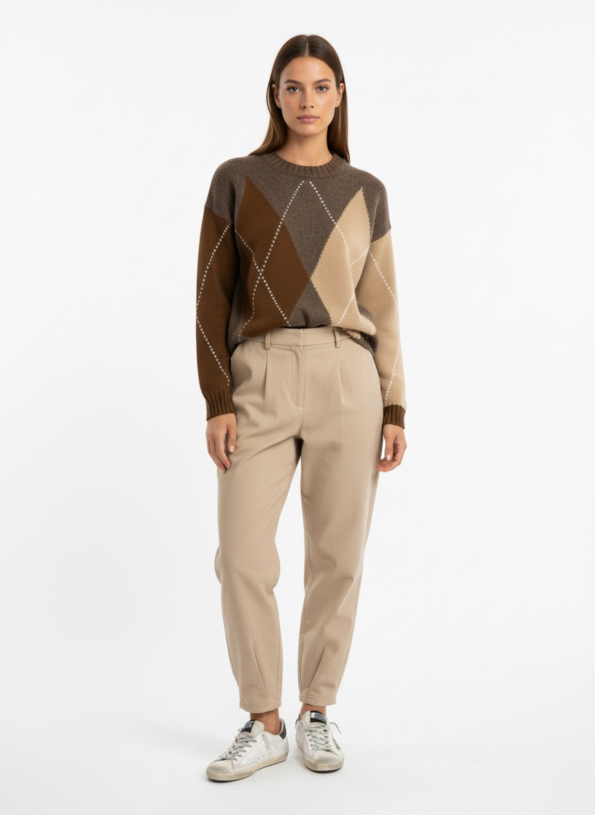 The Heritage Argyle Oversized Pullover