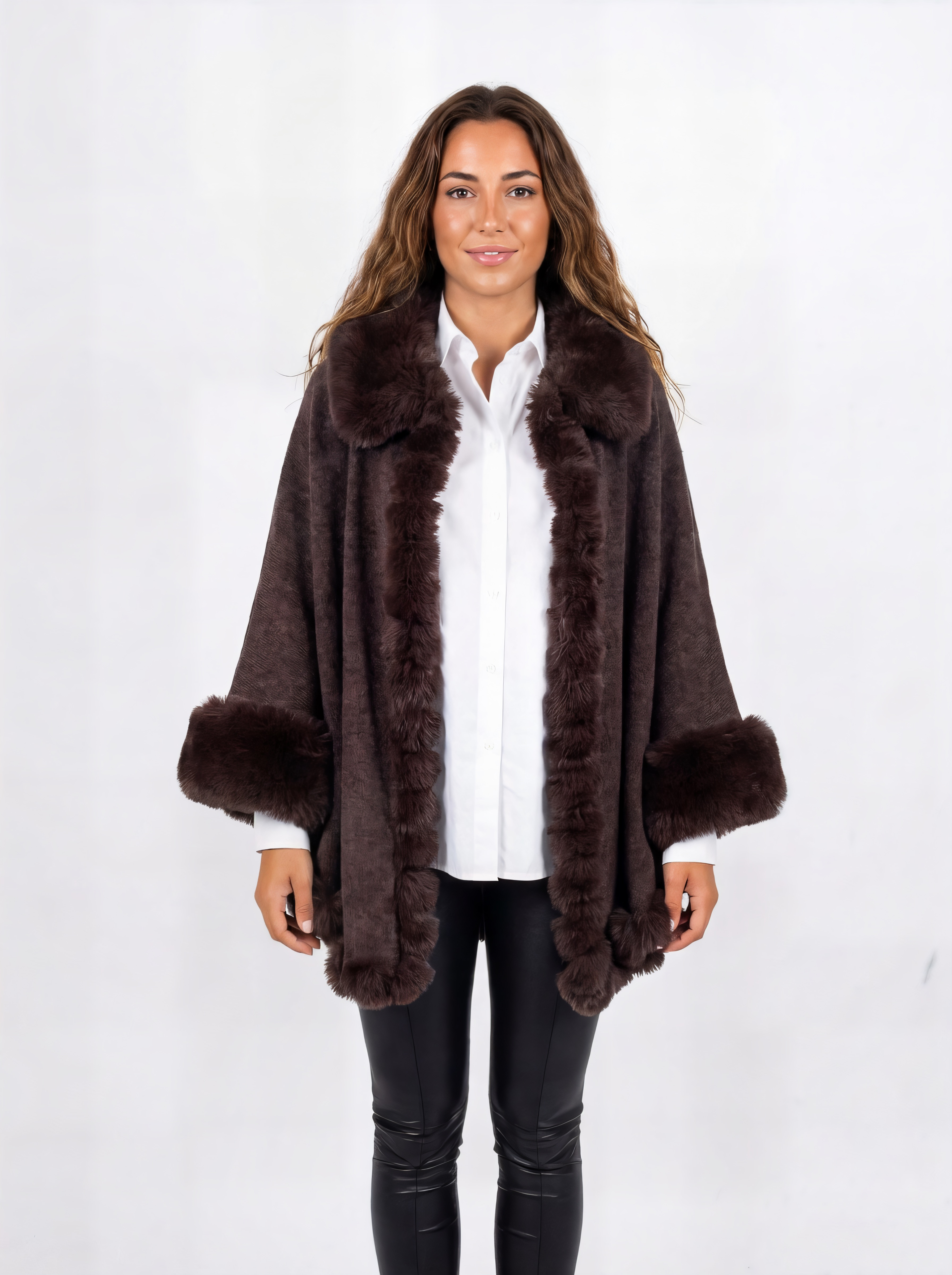 The Velvet-Fur-Poncho Cape