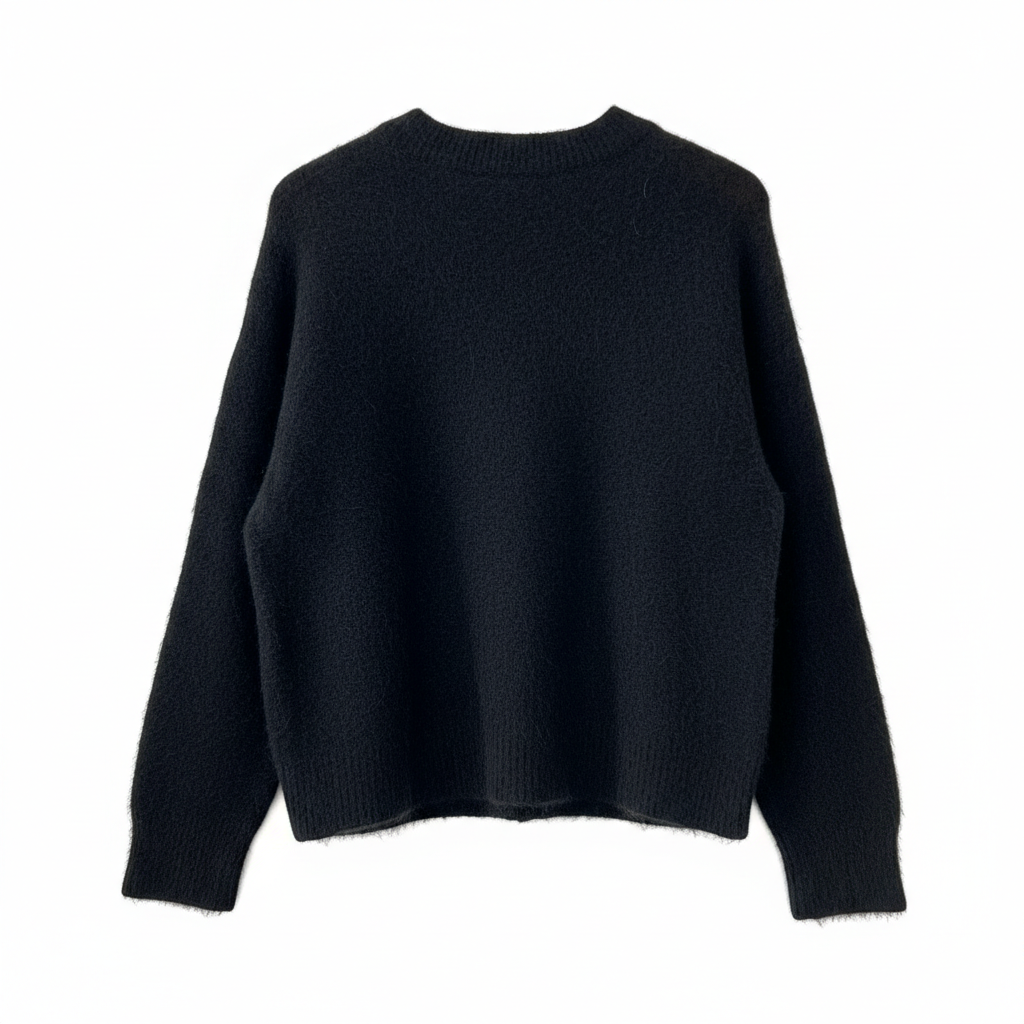 Hairy Cozy Knit Pullover - Angora