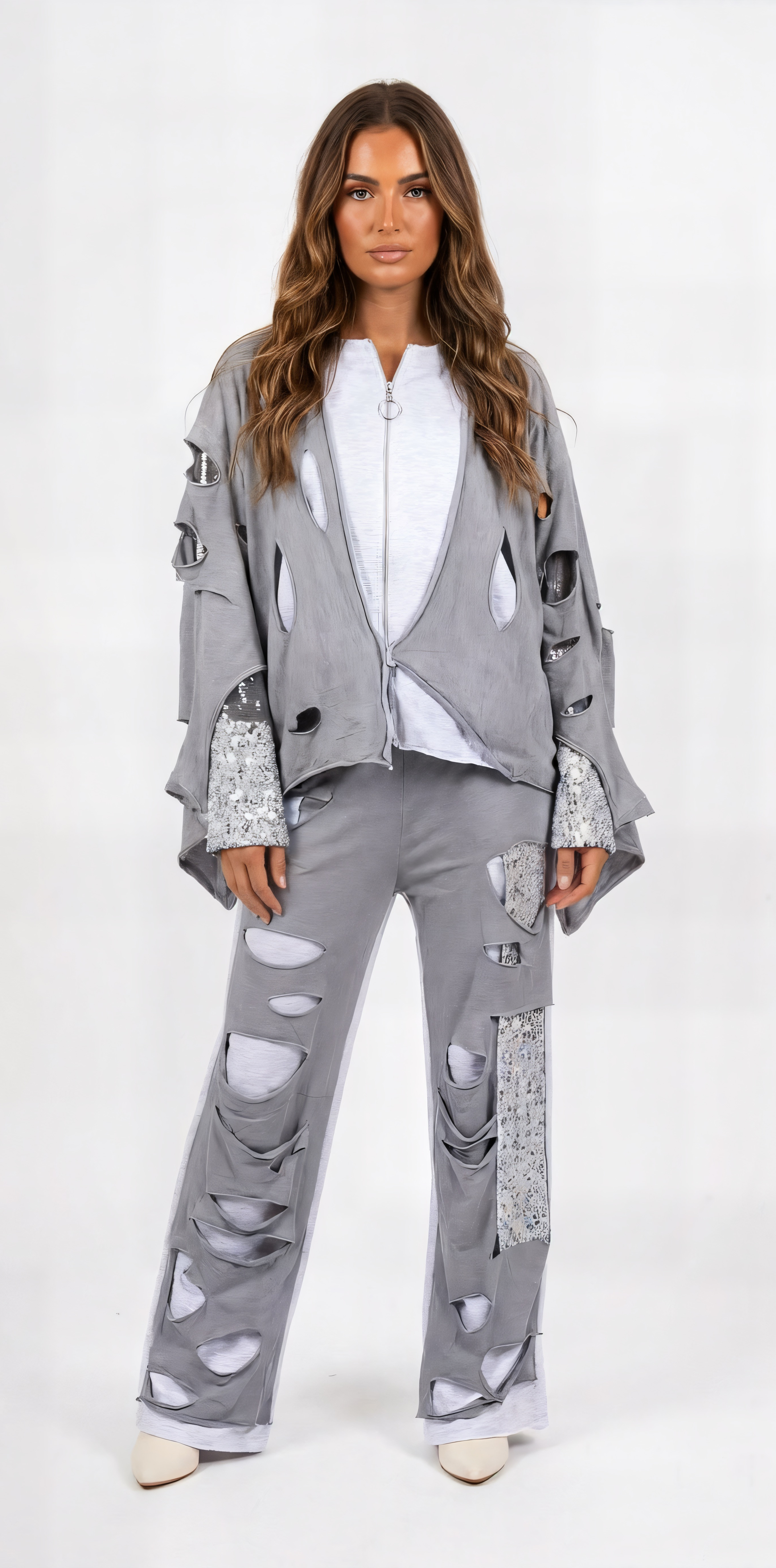 The Cut-Out Sequin Pants