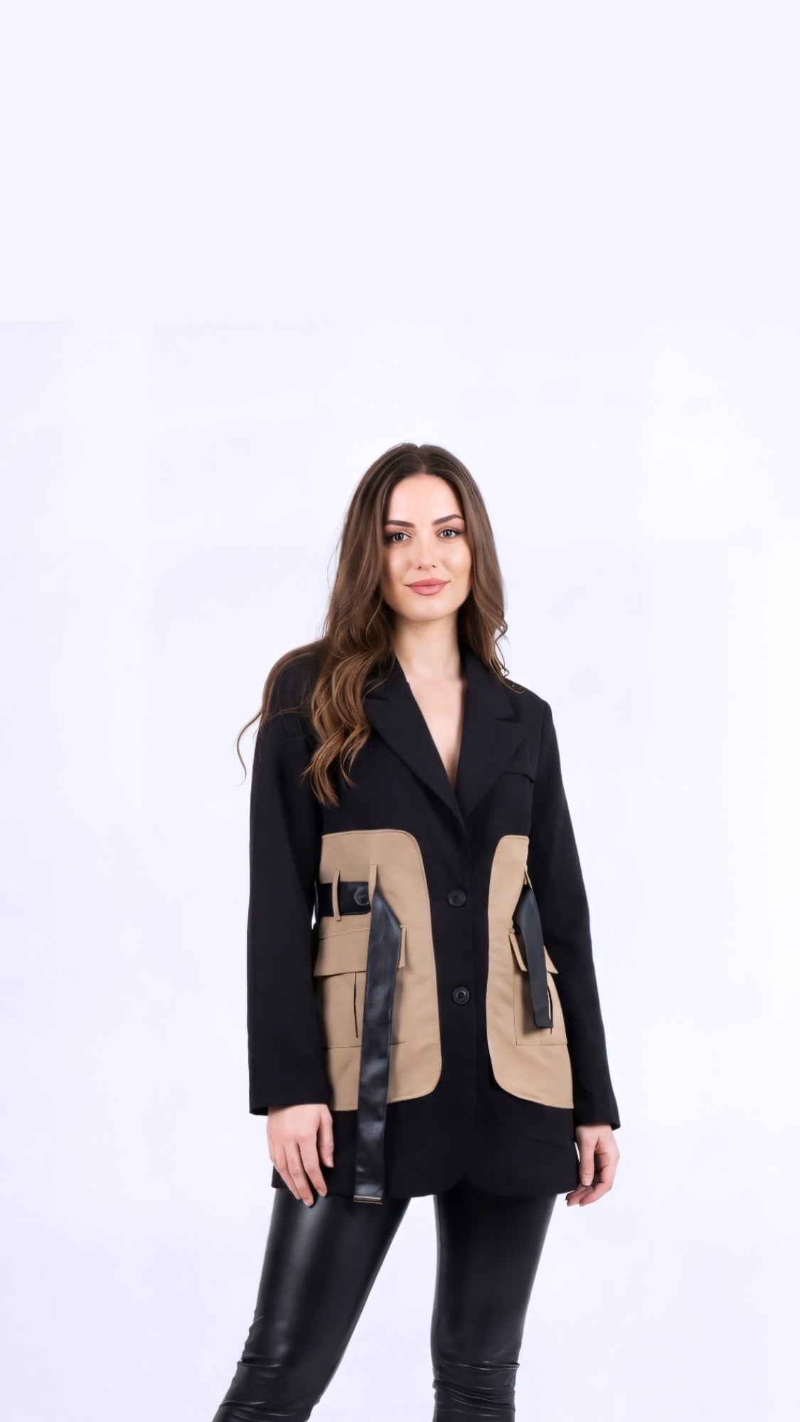 The Black in Brown detailed pocket Blazer