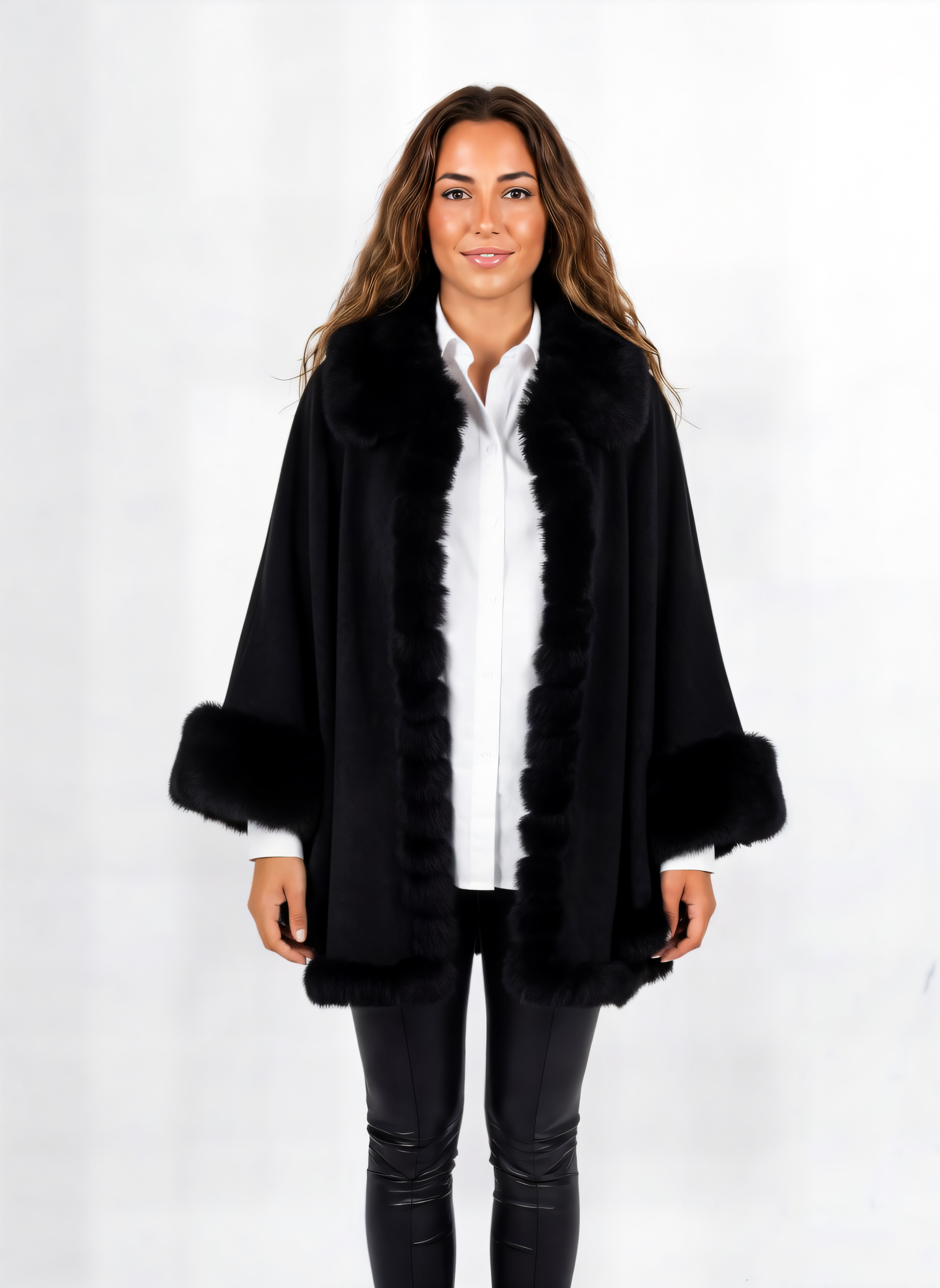The Velvet-Fur-Poncho Cape