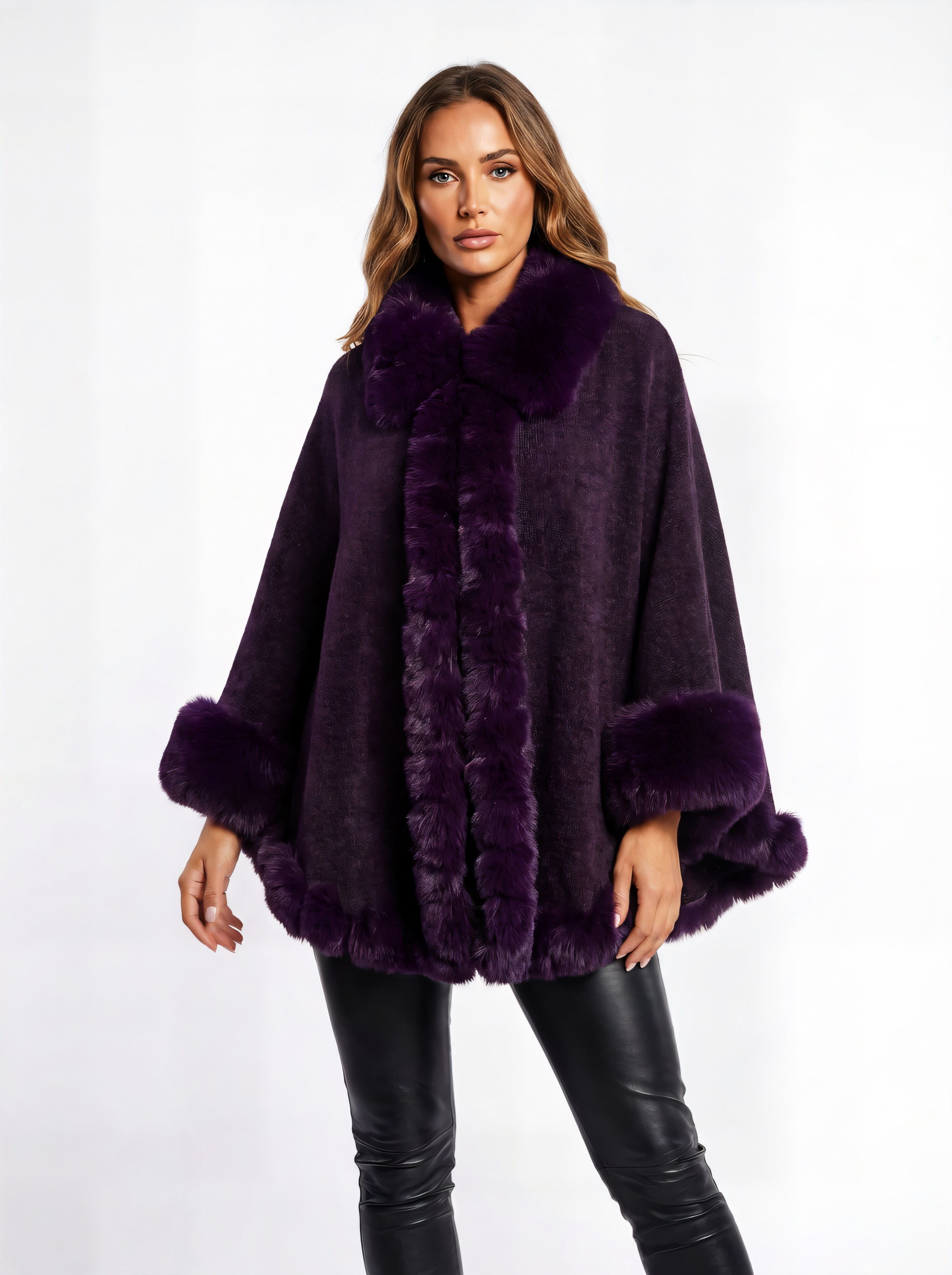 The Velvet-Fur-Poncho Cape