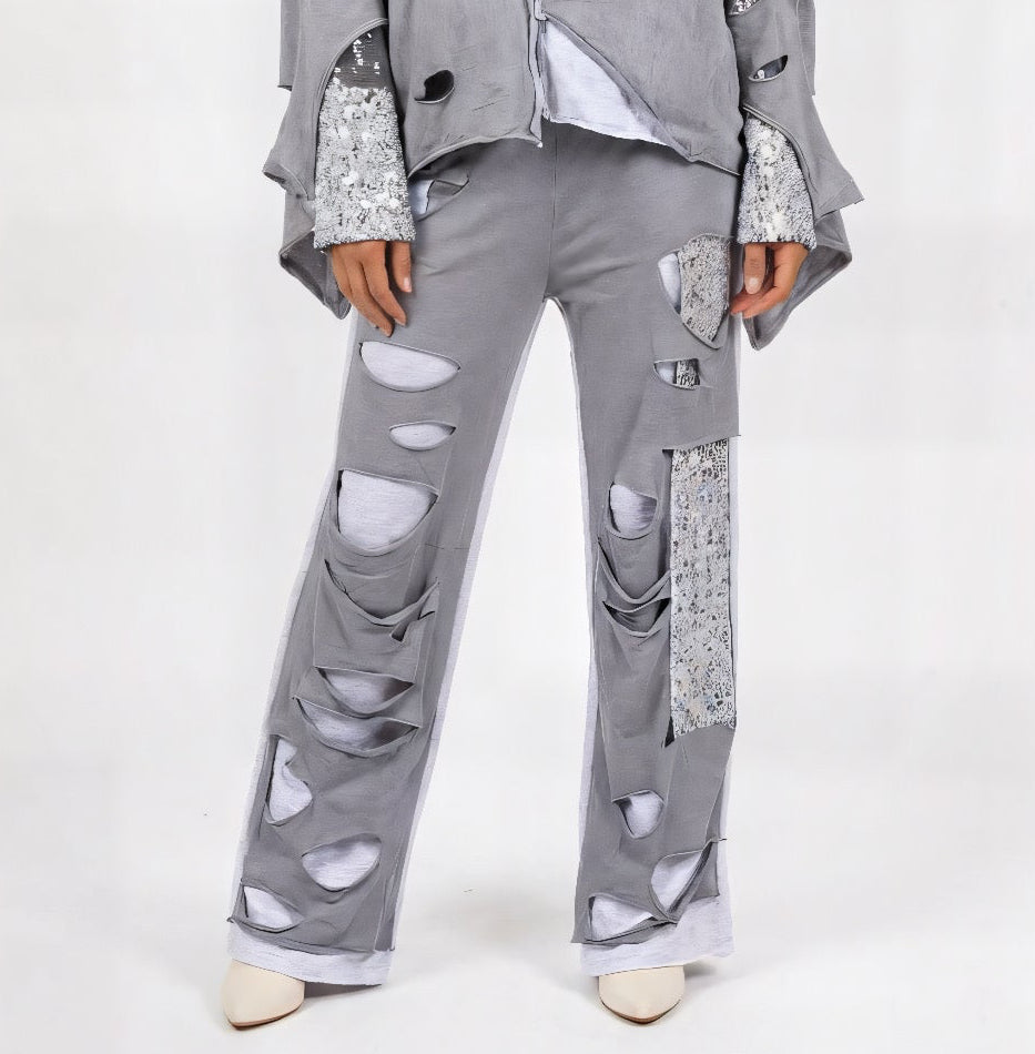 The Cut-Out Sequin Pants