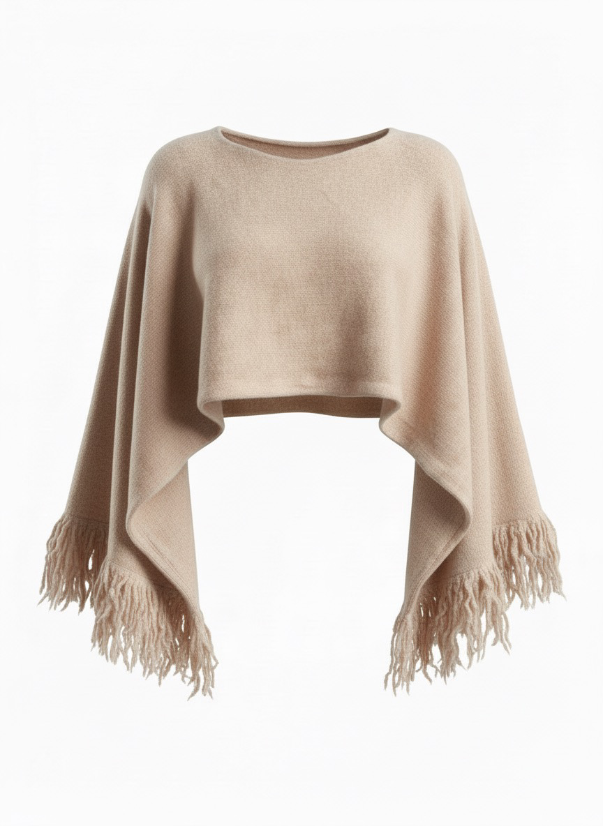 The Cropped Fringe Capelet