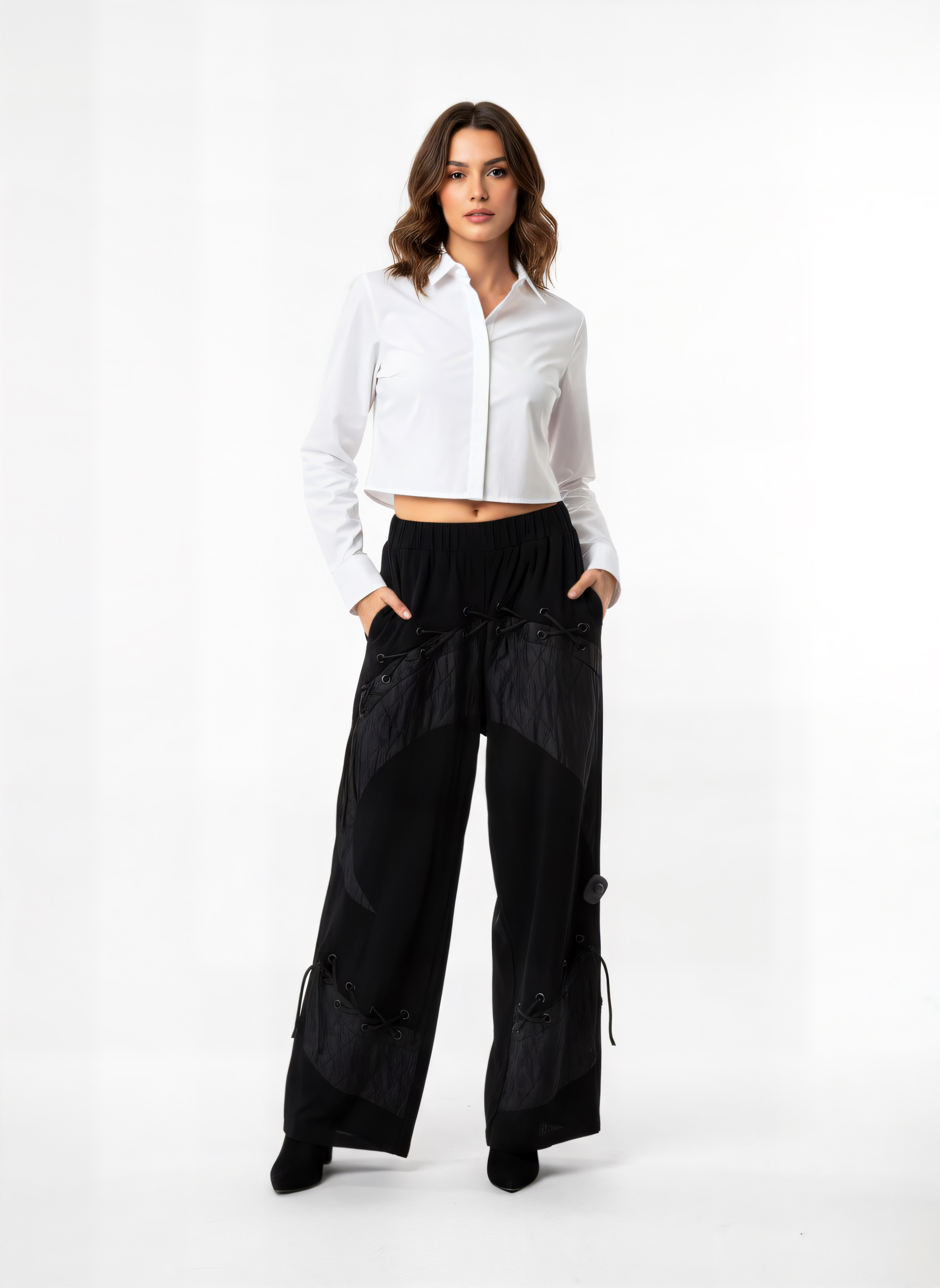 The Laced Wide Leg Pants