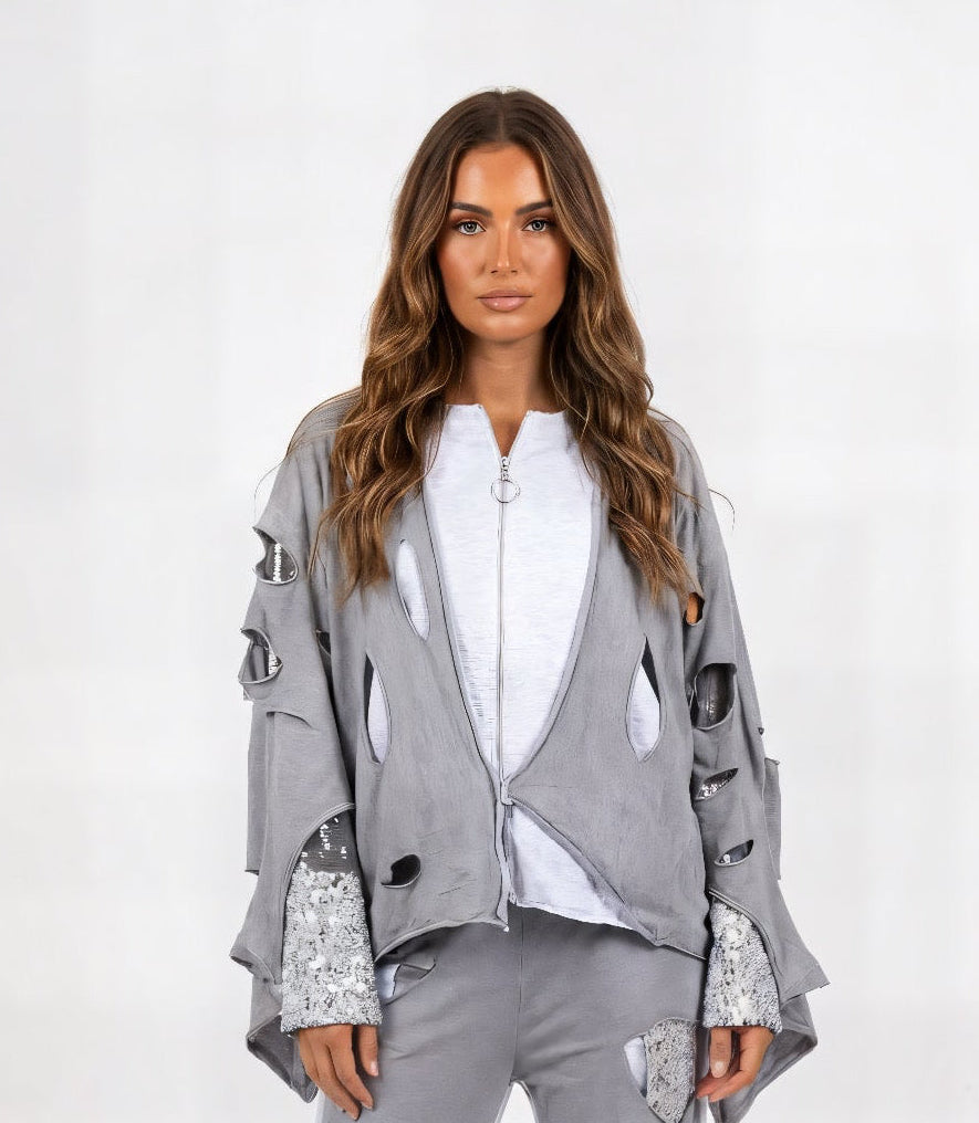 The Cutout Sequin Jacket