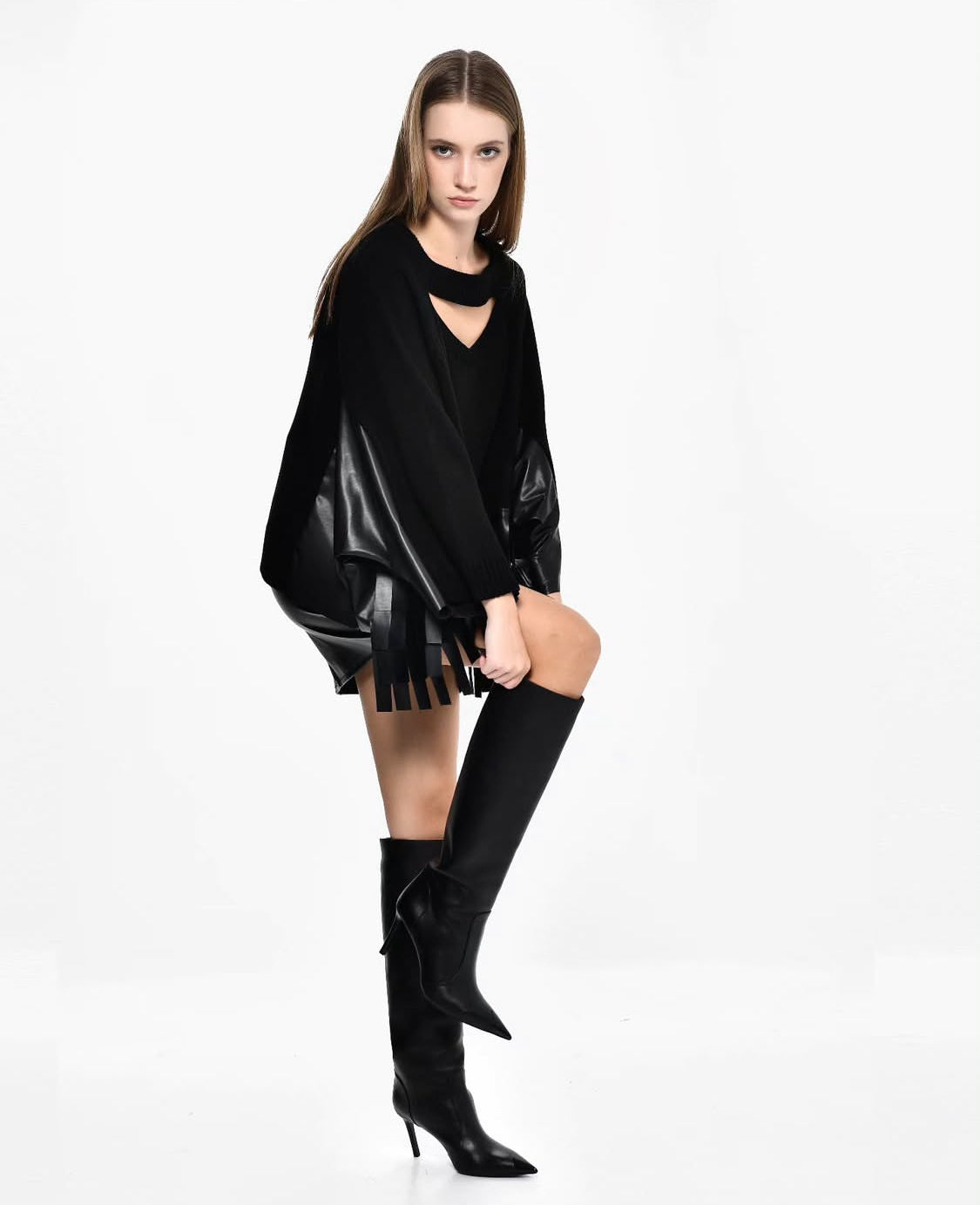The Leather Fringe Sweater